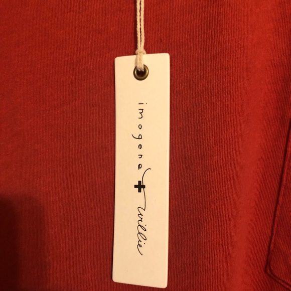 NWT Imogene and Willie red Pocket Tee Shirt XL - Picture 4 of 7